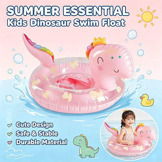 Pink Dinosaur Baby Swim Seat Float