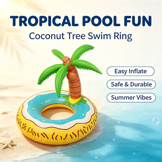 Inflatable Coconut Palm Tree Swim Ring
