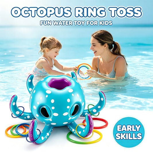 Inflatable Octopus Ring Toss Pool Game Toy