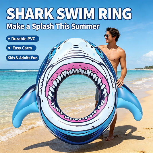 Giant Shark Inflatable Swim Ring