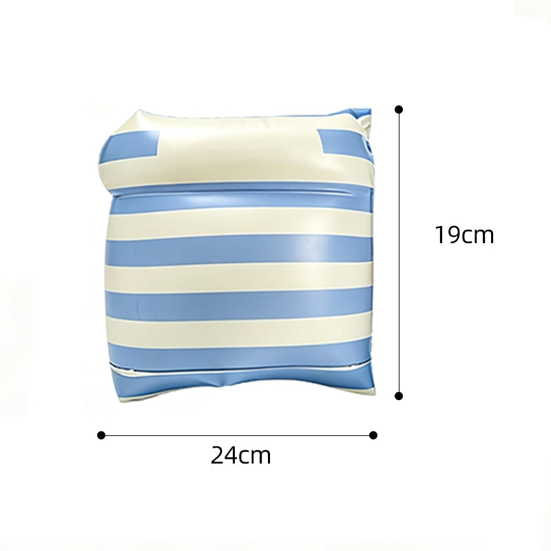 Blue White Stripe Kids Inflatable Swim Arm Bands