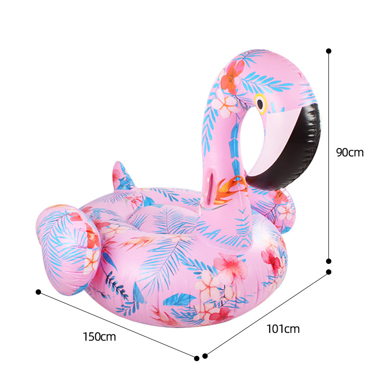 Floral Flamingo Inflatable Pool Float