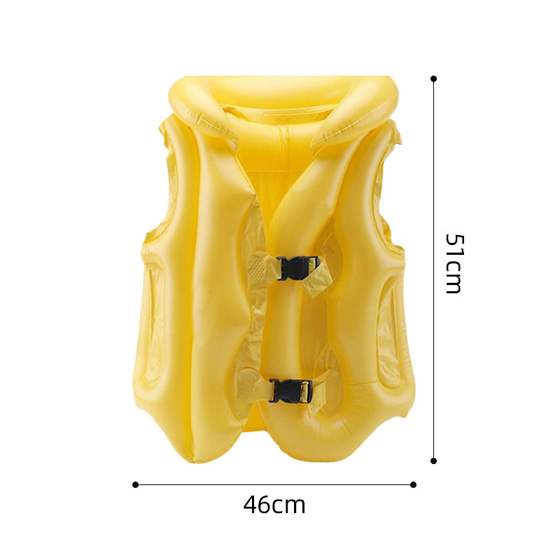 Yellow Kids Inflatable Swim Safety Vest