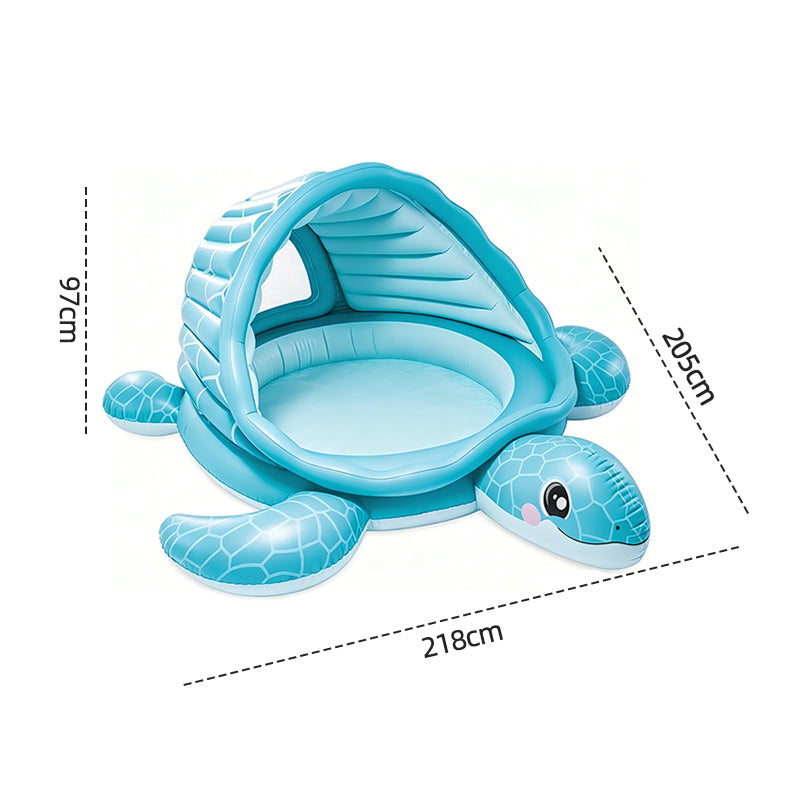 Sea Turtle Inflatable Float with Sun Canopy
