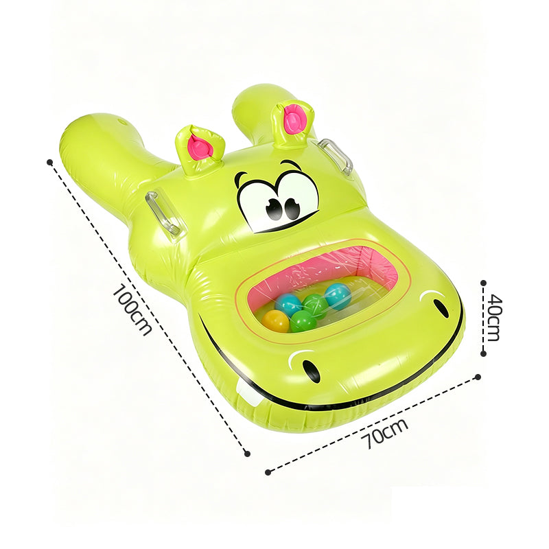 Hippo Inflatable Kids Pool Float