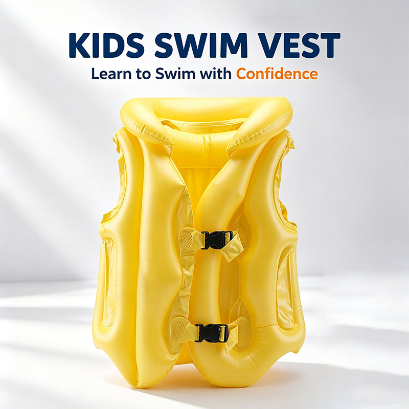 Yellow Kids Inflatable Swim Safety Vest