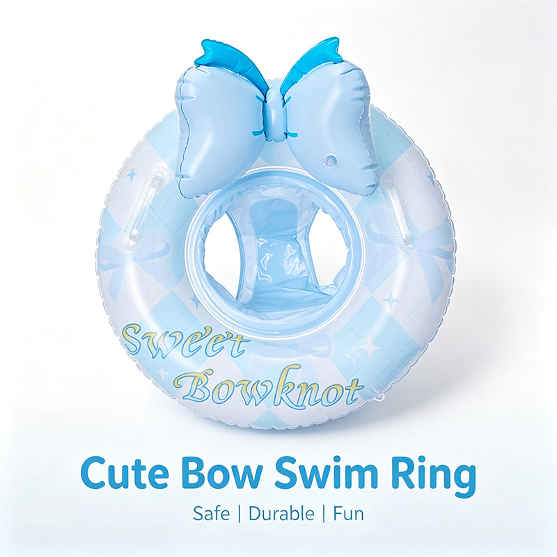 Kids Sweet Bowknot Inflatable Seat Swim Ring
