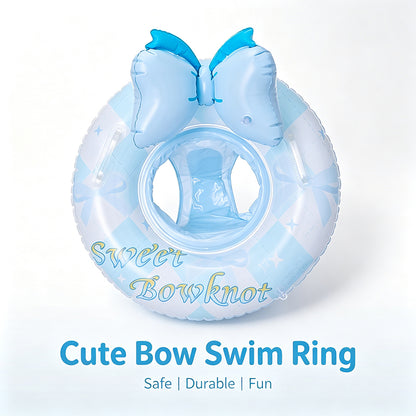 Kids Sweet Bowknot Inflatable Seat Swim Ring