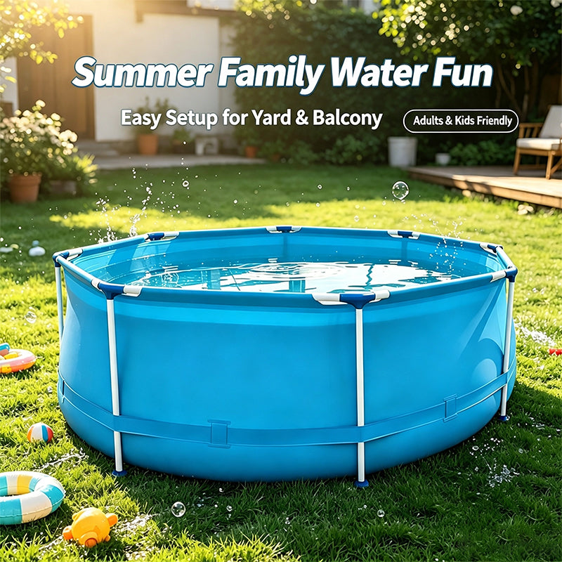 Round Metal Frame Swimming Pool 244x76cm