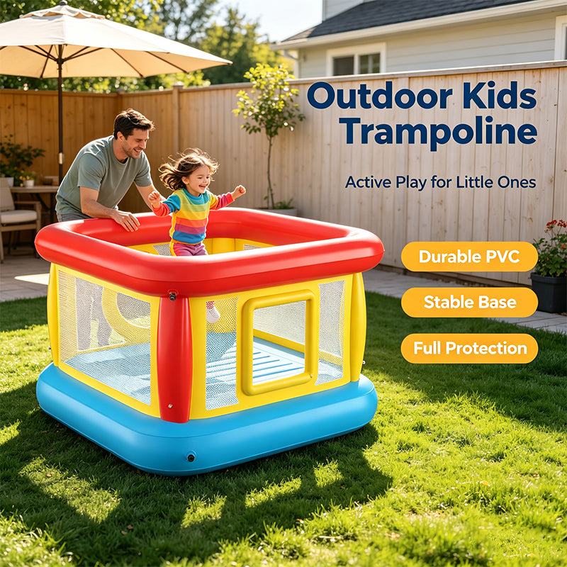 Inflatable Kids Trampoline with Mesh Fence