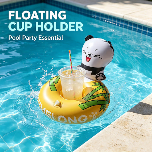 Cute Panda Inflatable Floating Cup Holder