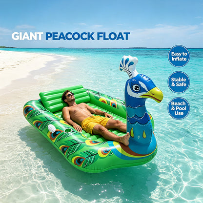 Giant Inflatable Peacock Pool Float Lounge