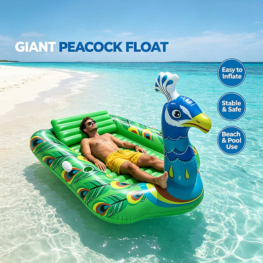 Giant Inflatable Peacock Pool Float Lounge