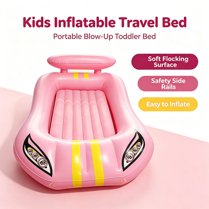 Kids Inflatable Toddler Travel Bed (Car Shape)