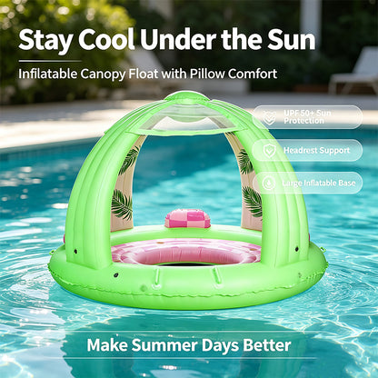 Inflatable Canopy Pool Float with Shade