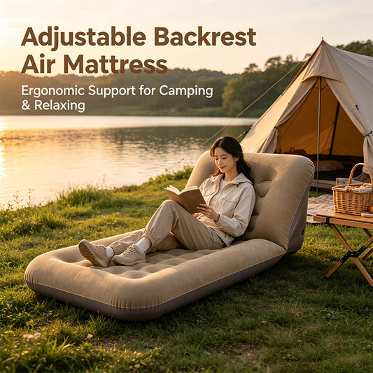Adjustable Backrest Inflatable Air Mattress for Camping