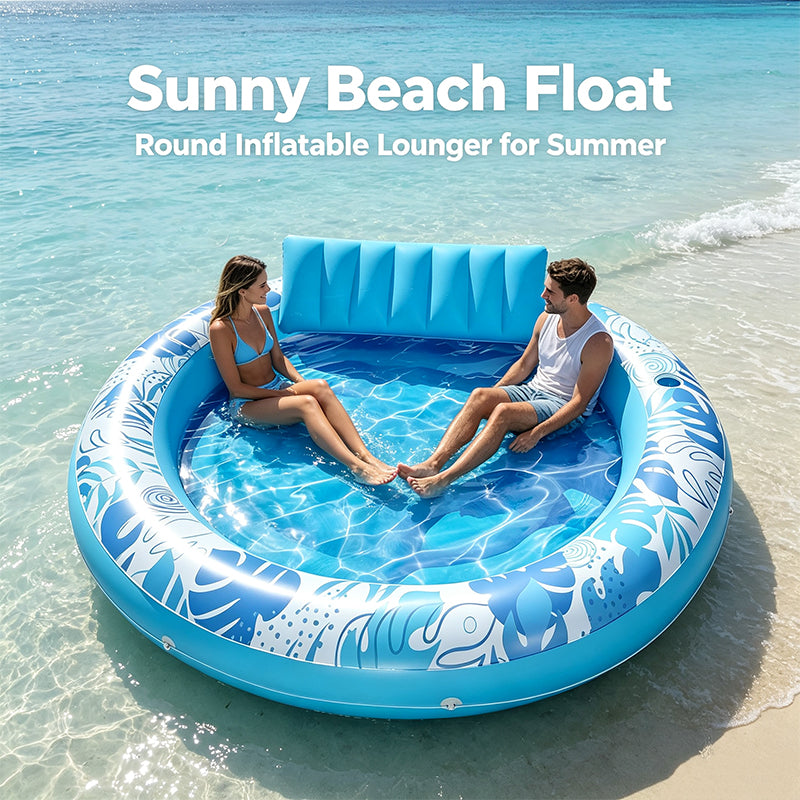 Large Round Inflatable Water Island Pool Float