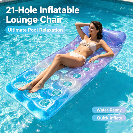 21‑Hole Inflatable Pool Lounge Chair