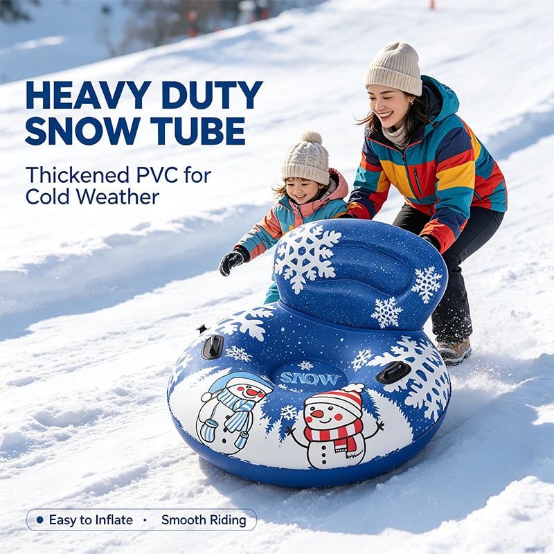 Inflatable Snow Tube with Backrest