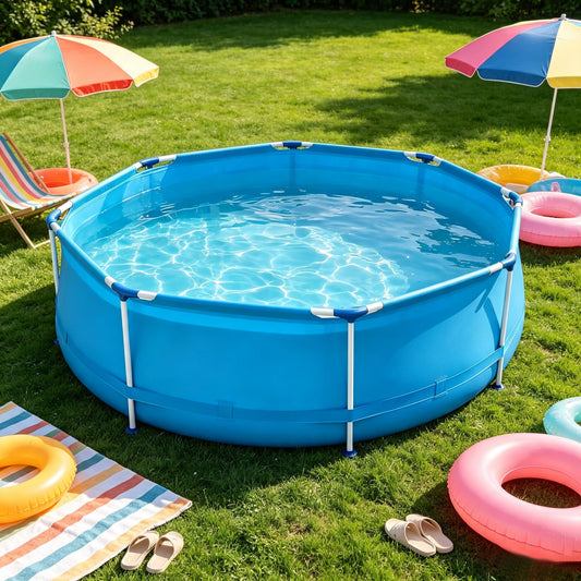 Round Metal Frame Swimming Pool 244x76cm