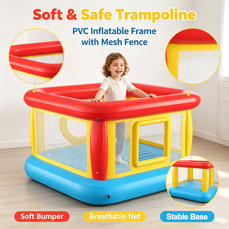 Inflatable Kids Trampoline with Mesh Fence