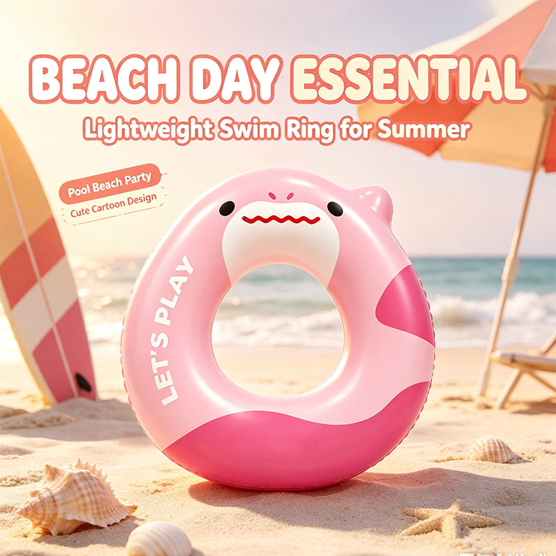 Kids Cartoon Shark Inflatable Swim Ring