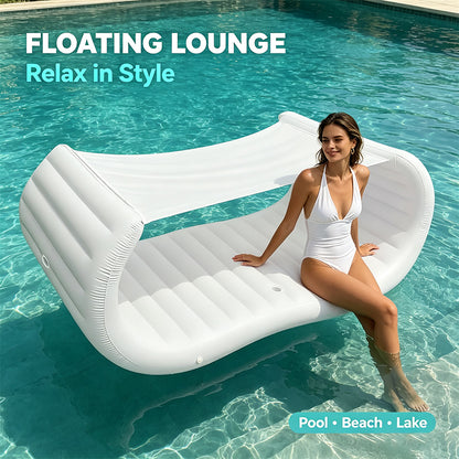 Inflatable Floating Lounge with Canopy