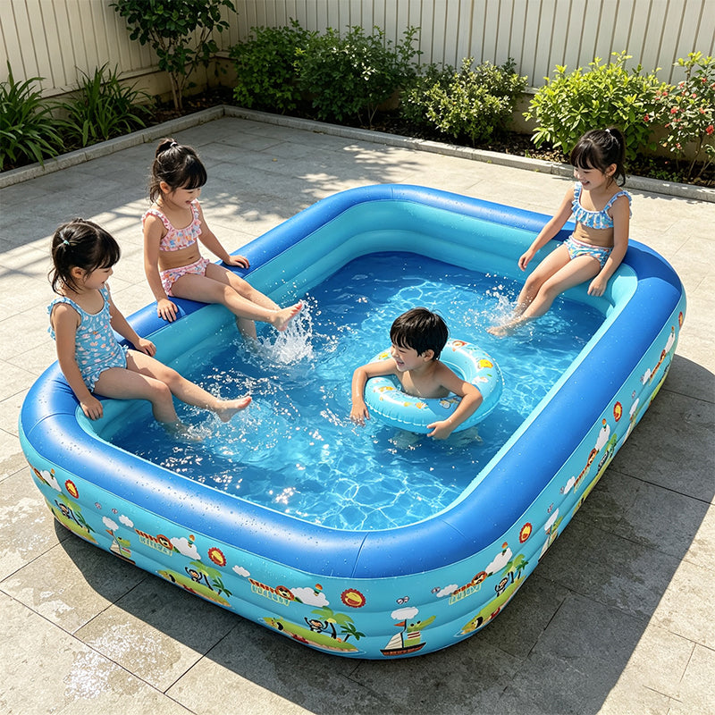 Rectangular Family Inflatable Swimming Pool 255x165x50cm