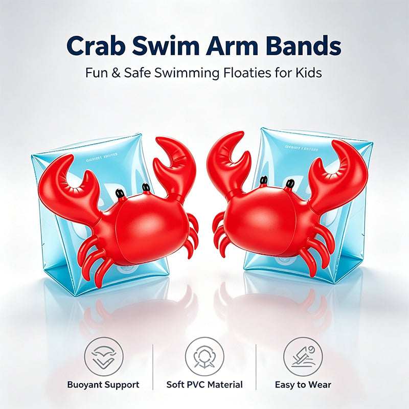 Kids Cute Crab Inflatable Swim Arm Bands