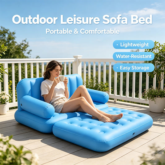 2‑in‑1 Convertible Inflatable Sofa Bed