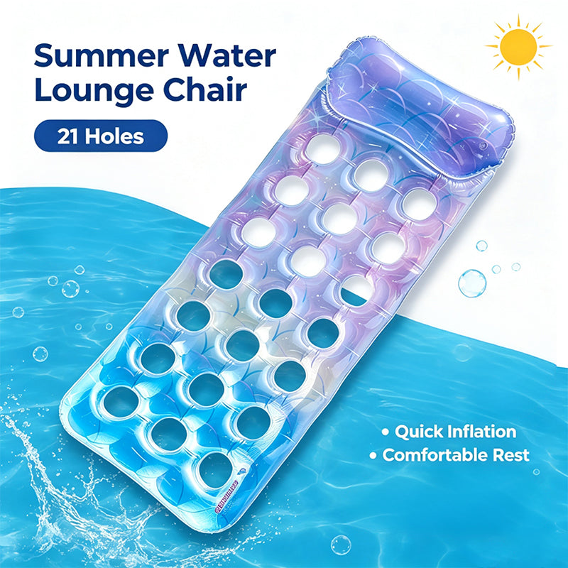 21‑Hole Inflatable Pool Lounge Chair