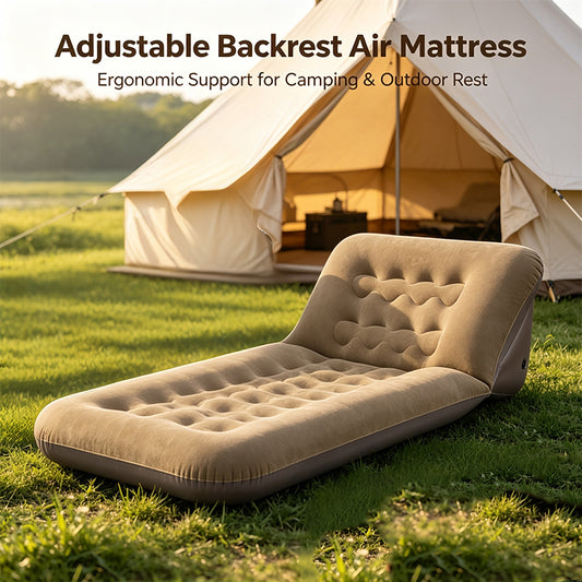 Adjustable Backrest Inflatable Air Mattress for Camping