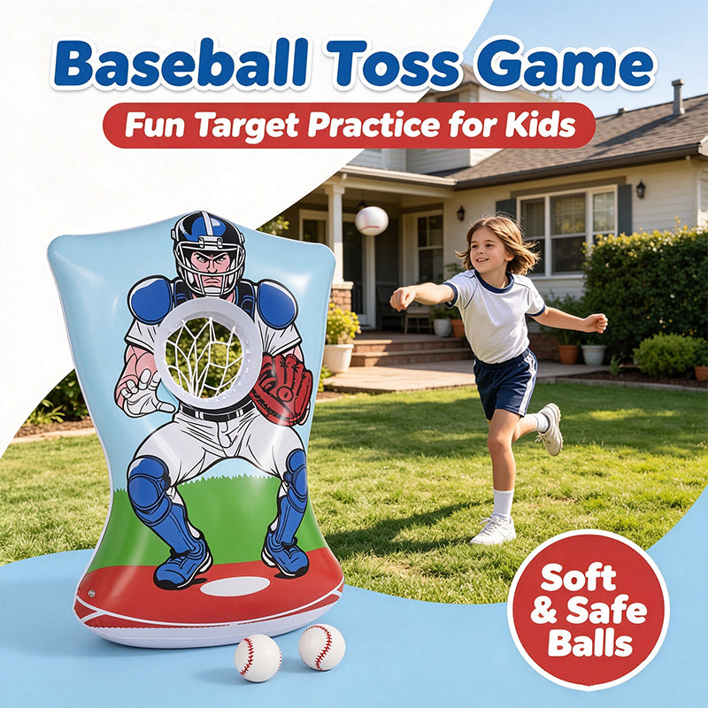 Inflatable Baseball Toss Target Game for Kids