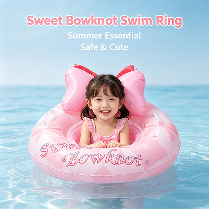 Kids Sweet Bowknot Inflatable Seat Swim Ring