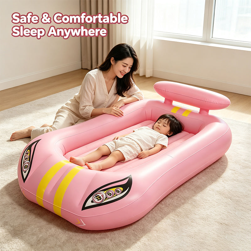Kids Inflatable Toddler Travel Bed (Car Shape)