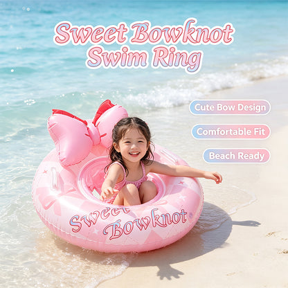 Kids Sweet Bowknot Inflatable Seat Swim Ring