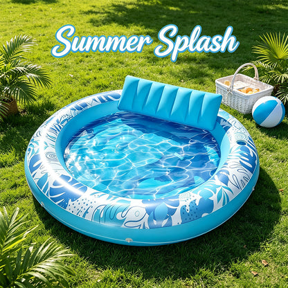 Large Round Inflatable Water Island Pool Float
