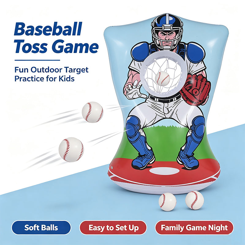 Inflatable Baseball Toss Target Game for Kids