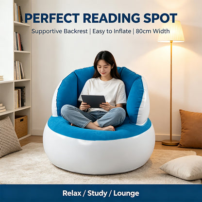Blue‑White Inflatable Game Lounge Sofa Chair
