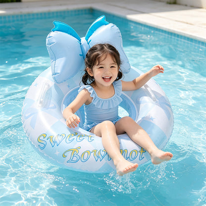 Kids Sweet Bowknot Inflatable Seat Swim Ring