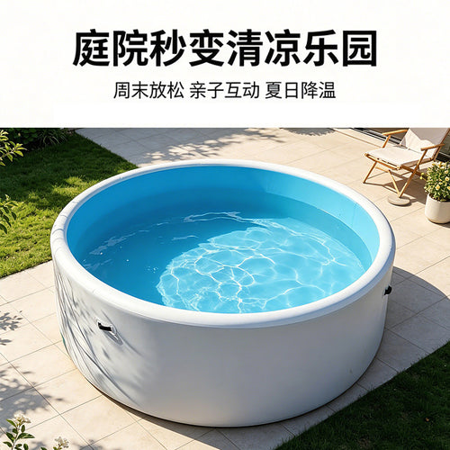 充气游泳池拉丝水池家用户外圆形pvc折叠拉丝充气泳池工厂定制