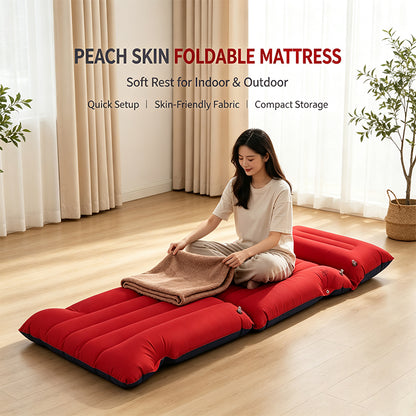 Peach‑Skin Inflatable Camping Air Mattress