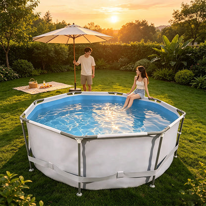 Round Metal Frame Swimming Pool 305x76cm