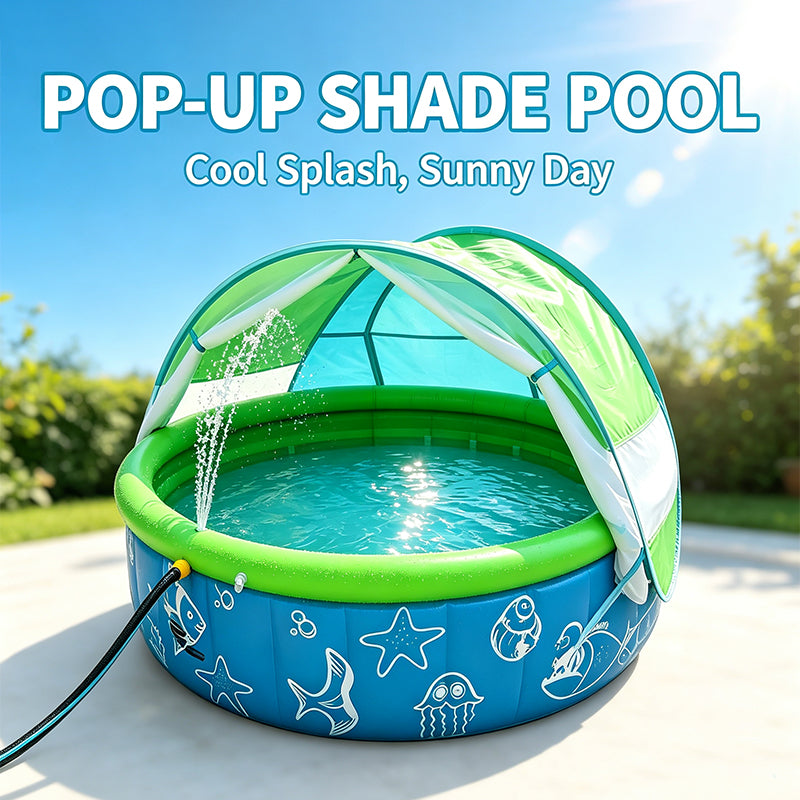Inflatable Shade Pool with Sprinkler
