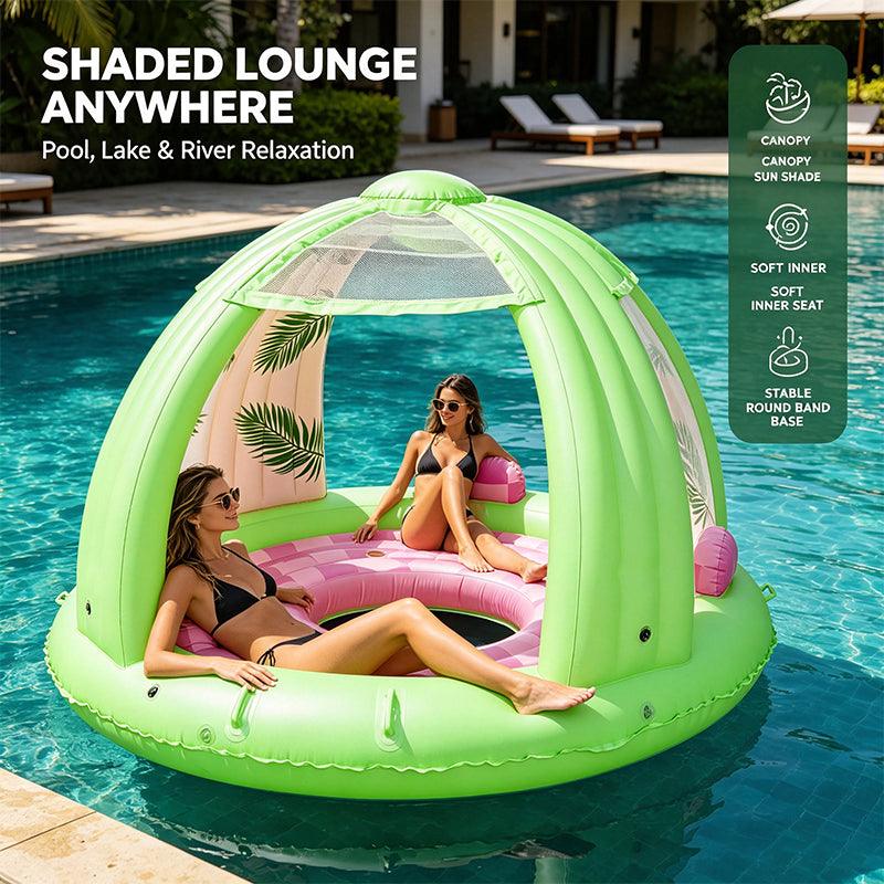 Inflatable Canopy Pool Float with Shade