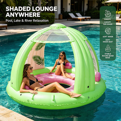 Inflatable Canopy Pool Float with Shade