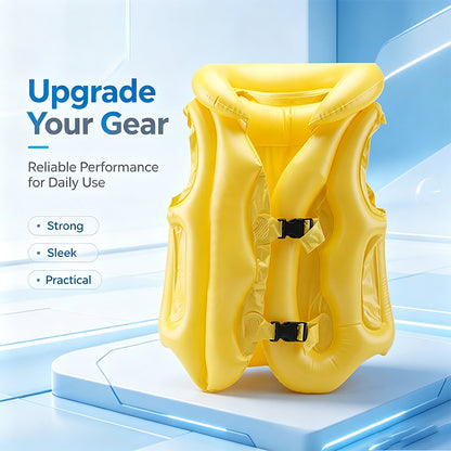 Yellow Kids Inflatable Swim Safety Vest