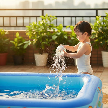 Rectangular Family Inflatable Swimming Pool 112x93x30cm