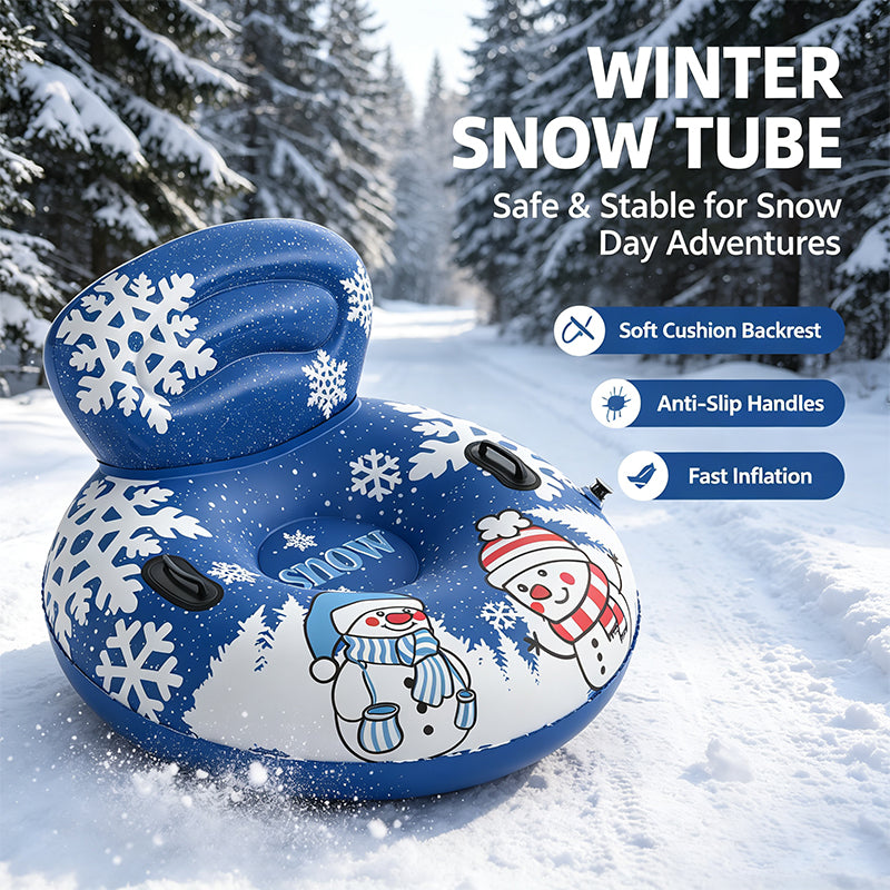 Inflatable Snow Tube with Backrest