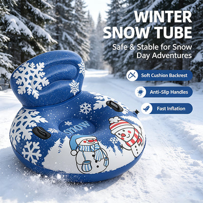 Inflatable Snow Tube with Backrest